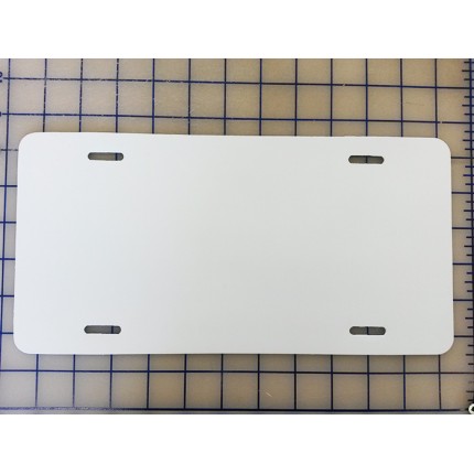 0.32 Polystyrene White License Plate