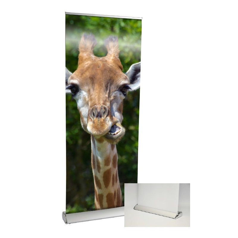 DI Giraffe Telescopic Roll Up Banner Stand - 33in x 63-86in